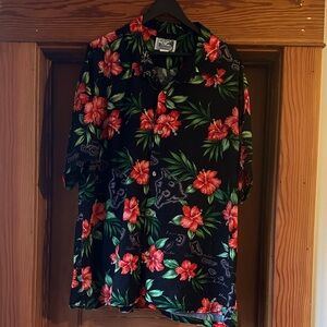 Rainbow Hawaiian Hibiscus Floral Shirt
